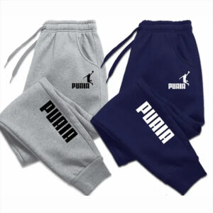 Men’s Casual Fleece Jogger Sweatpants with Drawstring, Side Pockets & Ribbed Cuffs